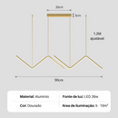 Pendente LED Minimalista Veneto – Bivolt, Alumínio Premium