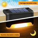Kit Luminária Solar Angular para Degraus e Muros – Formato em L, IP65