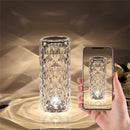 Luminária de Mesa Crystal Diamond LED – 16 Cores, Touch e Controle Remoto