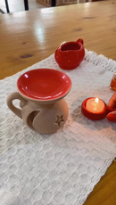Difusor De Aromas Aromatizador De Ambiente Cerâmica Vermelho