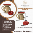 Difusor De Aromas Aromatizador De Ambiente Cerâmica Vermelho