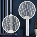 Raquete Elétrica Inteligente 4 em 1 – Mata-Mosquitos Dobrável com Luz UV e USB