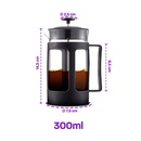 Cafeteira Prensa Francesa Premium 2 em 1 – Café Gourmet e Cremeira