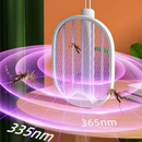 Raquete Elétrica Dobrável 4 em 1 Mata-Mosquitos USB Recarregável Lâmpada Mosquito Com Luz UV Moscas