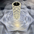 Luminária de Mesa Crystal Diamond LED – 16 Cores, Touch e Controle Remoto