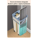 Mop Flat Balde 6 litros Com 2 Refis Com Cabo Extensivel Inox，Lavagem e remoção de poeira