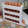 1/2 Peça Porta Ovos Deslizante Organizador Para Geladeira De 4 Camadas Automática Rolantes