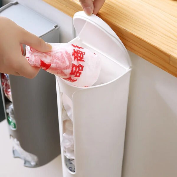 Suporte Multiuso para Sacola de Lixo – Organização Prática para Cozinha e Banheiro!
