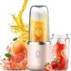 400ML 6 Lâminas Espremedor Elétrico Mini Liquidificador Portátil De Suco De Alimentos Misturador Leite
