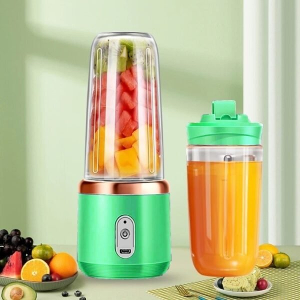 400ML 6 Lâminas Espremedor Elétrico Mini Liquidificador Portátil De Suco De Alimentos Misturador Leite