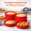Kit com 6 Formas de Silicone para Air Fryer com Alça Antiaderente