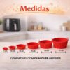 Kit com 6 Formas de Silicone para Air Fryer com Alça Antiaderente