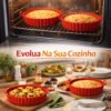 Kit com 6 Formas de Silicone para Air Fryer com Alça Antiaderente