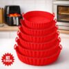 Kit com 6 Formas de Silicone para Air Fryer com Alça Antiaderente