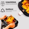 Kit com 3 Formas de Silicone Antiaderente para Air Fryer 18 cm - Reutilizáveis e Resistentes a Altas Temperaturas
