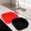 Kit com 3 Formas de Silicone Antiaderente para Air Fryer 18 cm - Reutilizáveis e Resistentes a Altas Temperaturas