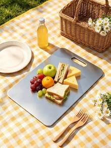 High quality stainless steel cutting board with two sides - reinforced, stain resistant, suitable for kitchen and restaurant use, easy to clean with water