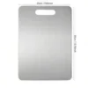 High quality stainless steel cutting board with two sides - reinforced, stain resistant, suitable for kitchen and restaurant use, easy to clean with water