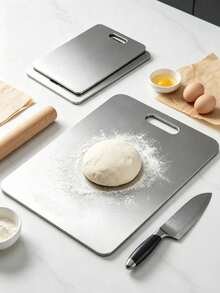 High quality stainless steel cutting board with two sides - reinforced, stain resistant, suitable for kitchen and restaurant use, easy to clean with water