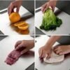 High quality stainless steel cutting board with two sides - reinforced, stain resistant, suitable for kitchen and restaurant use, easy to clean with water