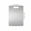 High quality stainless steel cutting board with two sides - reinforced, stain resistant, suitable for kitchen and restaurant use, easy to clean with water