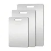 High quality stainless steel cutting board with two sides - reinforced, stain resistant, suitable for kitchen and restaurant use, easy to clean with water