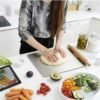 High quality stainless steel cutting board with two sides - reinforced, stain resistant, suitable for kitchen and restaurant use, easy to clean with water