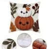 4 capas de almofada de Halloween, 45*45 cm, padrão de abóbora e fantasma, decoração Happy Halloween, decoração para festa de Halloween, decoração Trick Or Treat, decoração de casa de Halloween, sala de estar, quarto, presente de Halloween